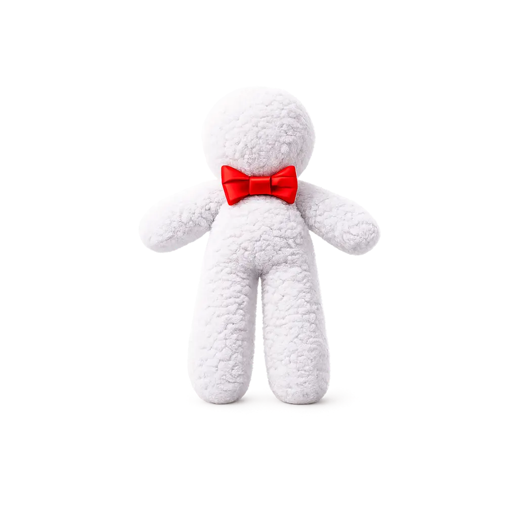 doodols blanco con pajarita ALBA - Imagen 1